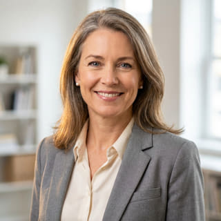 En una imagen de perfil aparece Sarah Coleman, quien figura como directora financiera en Sosiego Dotalencia